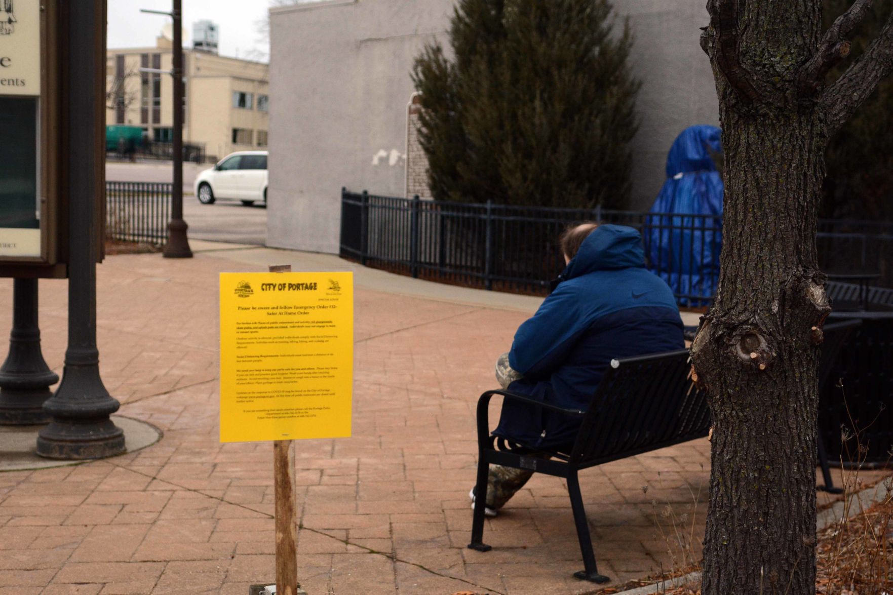 Downtown Portage during 'safer at home' order